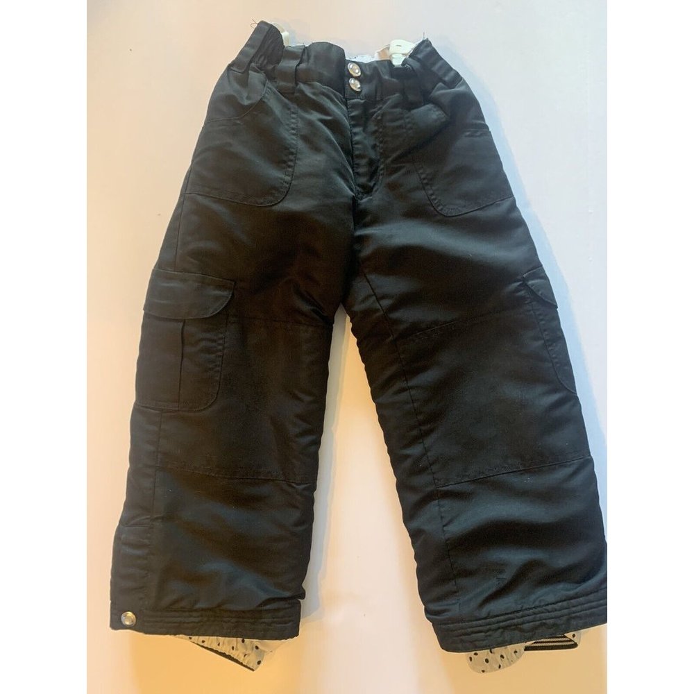Falls Creek Girls Winter Snow Ski Pants Black Small 6/7 Adjustable Rhinestone